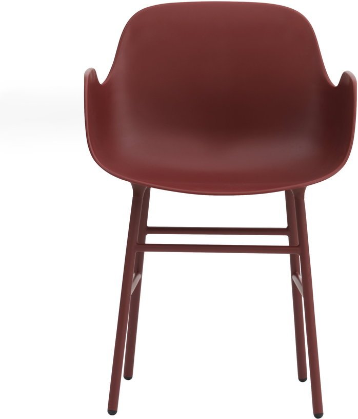 Chaise avec accoudoirs en acier et pp rouge Form - Normann Copenhagen - The Cool Republic