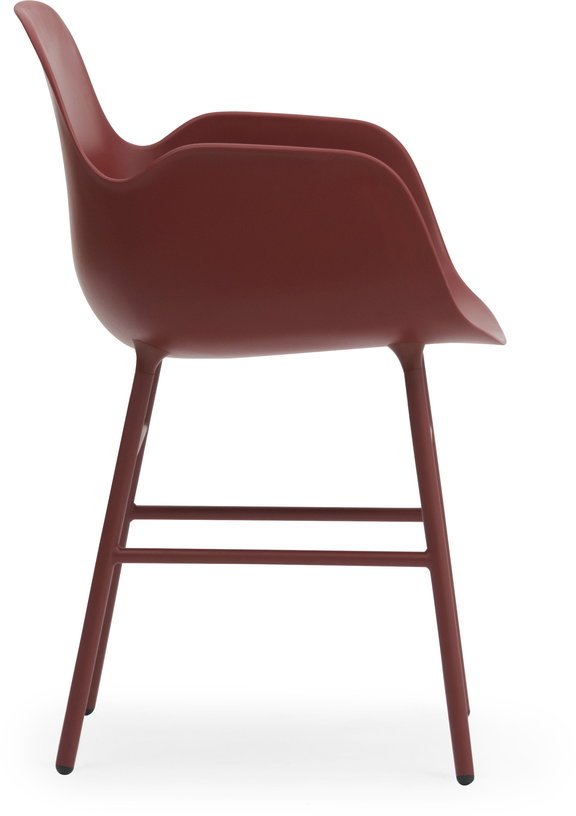 Chaise avec accoudoirs en acier et pp rouge Form - Normann Copenhagen - The Cool Republic