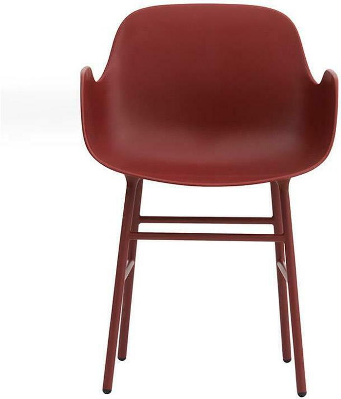 Chaise avec accoudoirs en acier et pp rouge Form - Normann Copenhagen - The Cool Republic