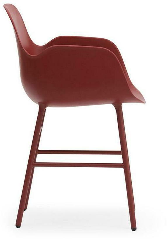 Chaise avec accoudoirs en acier et pp rouge Form - Normann Copenhagen - The Cool Republic