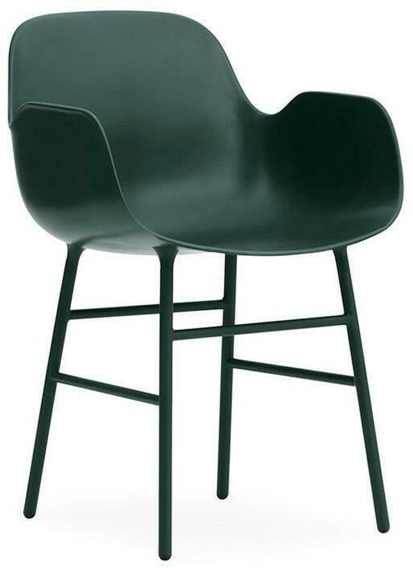 Chaise avec accoudoirs en acier et pp vert Form - Normann Copenhagen - The Cool Republic