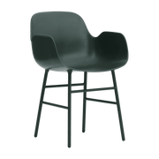 Chaise avec accoudoirs en acier et pp vert Form - Normann Copenhagen - The Cool Republic