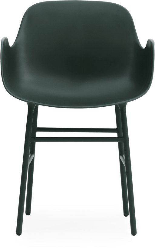 Chaise avec accoudoirs en acier et pp vert Form - Normann Copenhagen - The Cool Republic