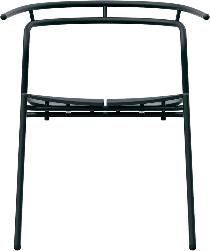 Chaise avec accoudoirs en acier noir Novo - Aytm - The Cool Republic
