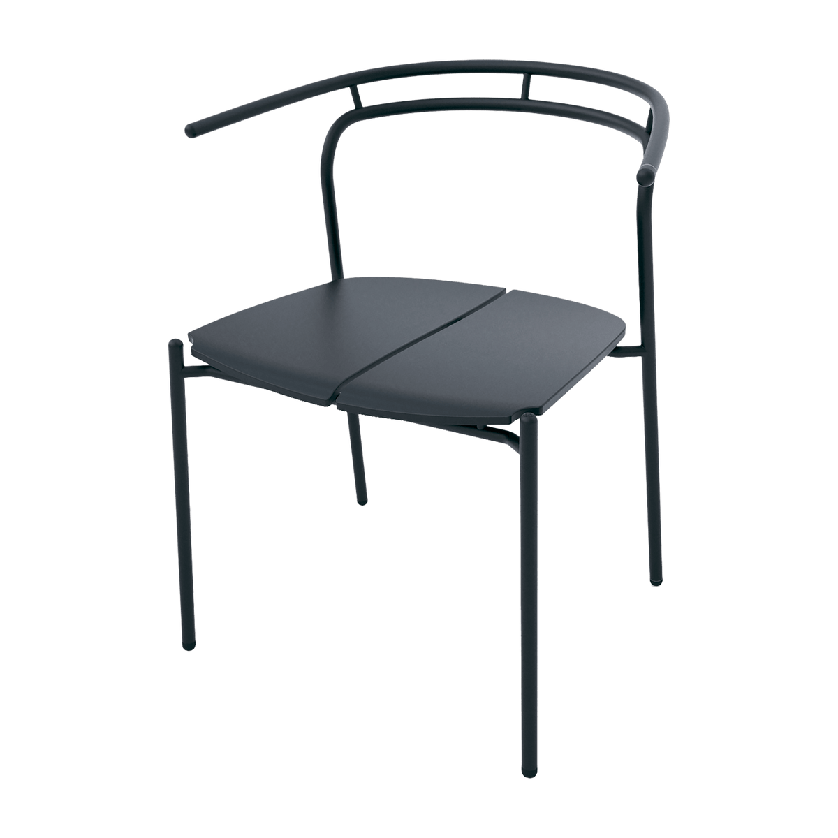 Chaise avec accoudoirs en acier noir Novo - Aytm - The Cool Republic