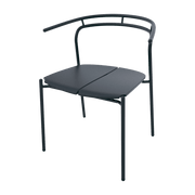 Chaise avec accoudoirs en acier noir Novo - Aytm - The Cool Republic