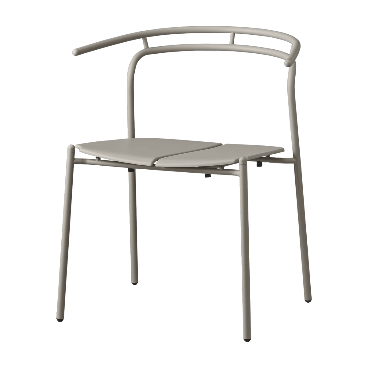 Chaise avec accoudoirs en acier taupe Novo - AYTM - The Cool Republic