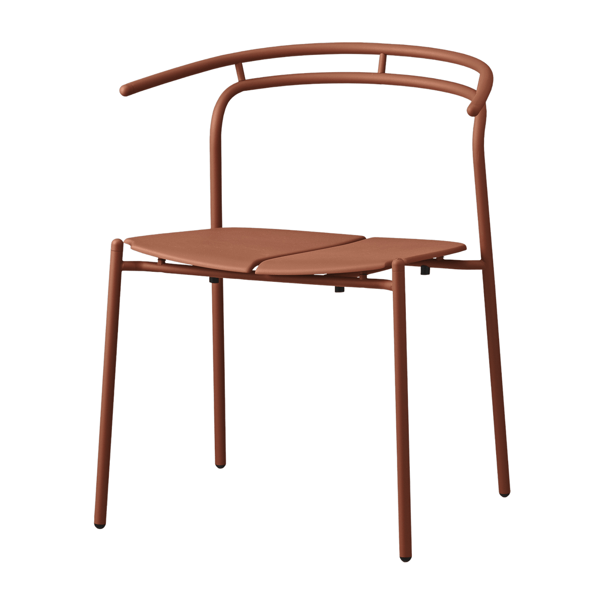 Chaise avec accoudoirs en acier terracotta Novo - AYTM - The Cool Republic