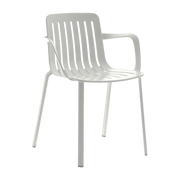 Chaise avec accoudoirs en aluminium blanc Plato - Magis - The Cool Republic