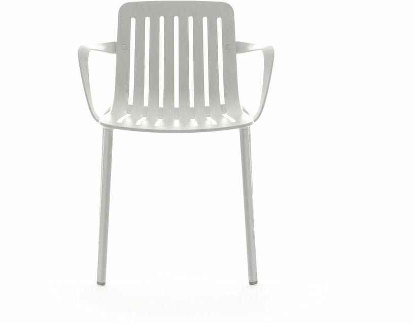 Chaise avec accoudoirs en aluminium blanc Plato - Magis - The Cool Republic