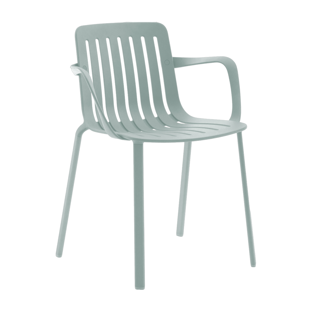 Chaise avec accoudoirs en aluminium bleu ciel Plato - Magis - The Cool Republic