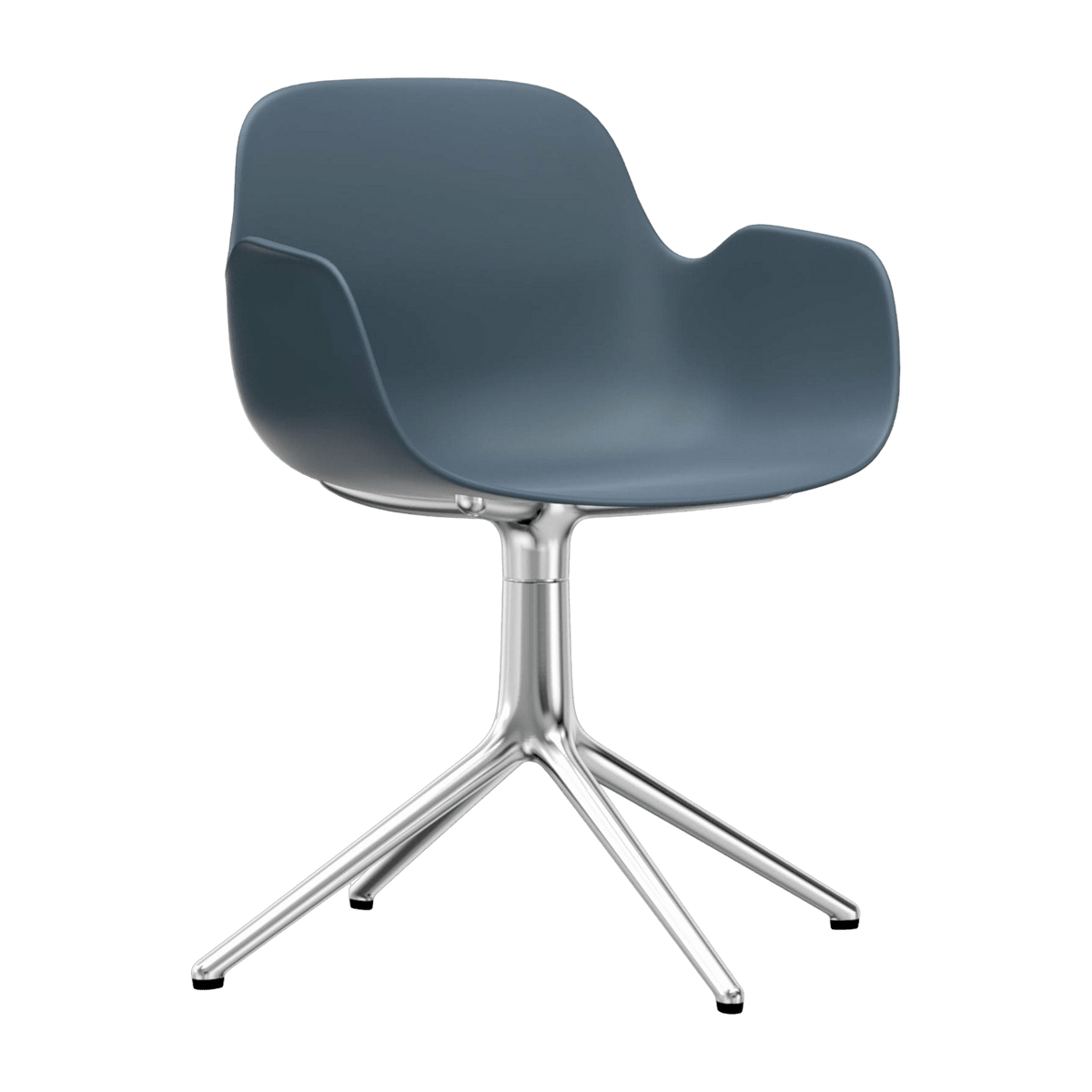 Chaise avec accoudoirs en aluminium et pp bleu Form - Normann Copenhagen - The Cool Republic