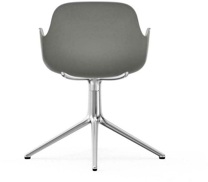 Chaise avec accoudoirs en aluminium et pp gris Form - Normann Copenhagen - The Cool Republic