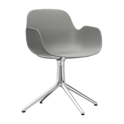 Chaise avec accoudoirs en aluminium et pp gris Form - Normann Copenhagen - The Cool Republic