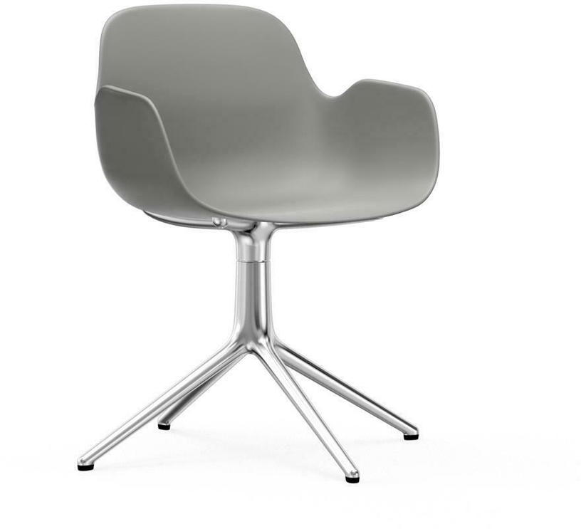 Chaise avec accoudoirs en aluminium et pp gris Form - Normann Copenhagen - The Cool Republic
