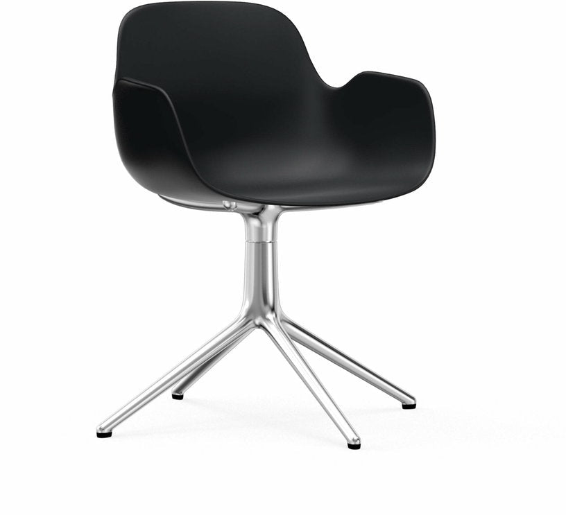 Chaise avec accoudoirs en aluminium et pp noir Form - Normann Copenhagen - The Cool Republic