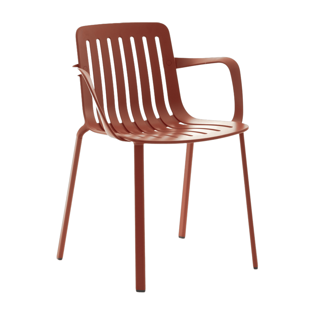 Chaise avec accoudoirs en aluminium rouge Plato - Magis - The Cool Republic
