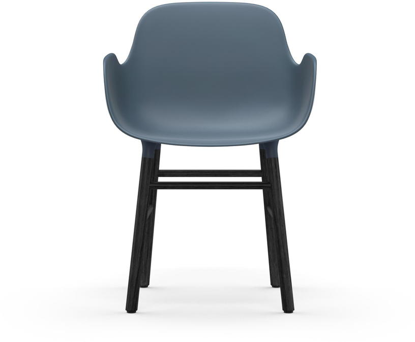 Chaise avec accoudoirs en bois noir et pp bleu Form - Normann Copenhagen - The Cool Republic