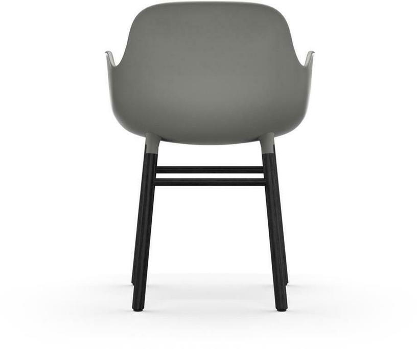 Chaise avec accoudoirs en bois noir et pp gris Form - Normann Copenhagen - The Cool Republic