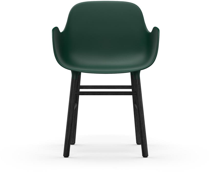 Chaise avec accoudoirs en bois noir et pp vert Form - Normann Copenhagen - The Cool Republic