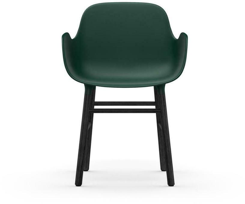 Chaise avec accoudoirs en bois noir et pp vert Form - Normann Copenhagen - The Cool Republic