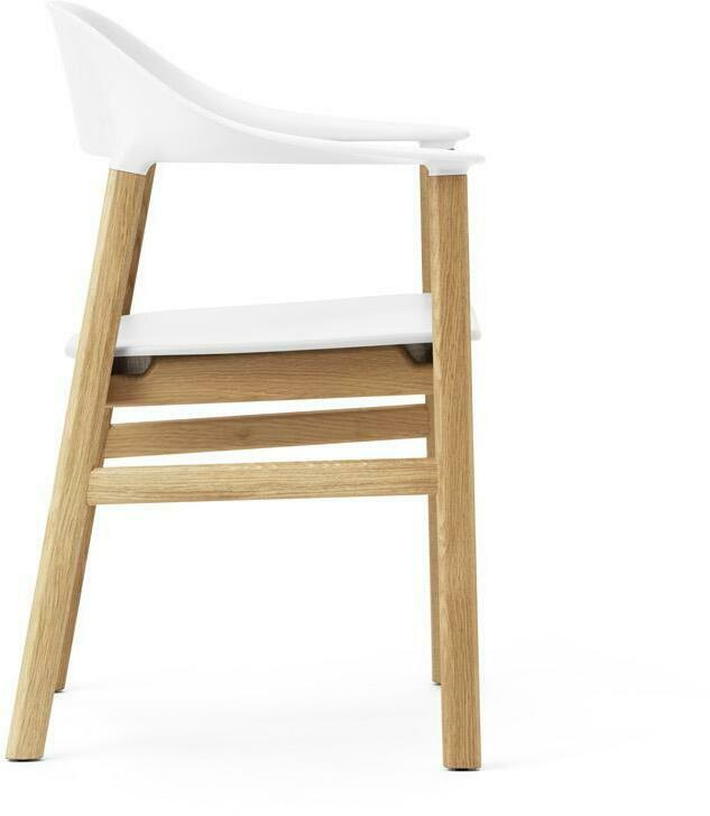 Chaise avec accoudoirs en chêne et polypropylene blanc Herit blanc - Normann Copenhagen - The Cool Republic
