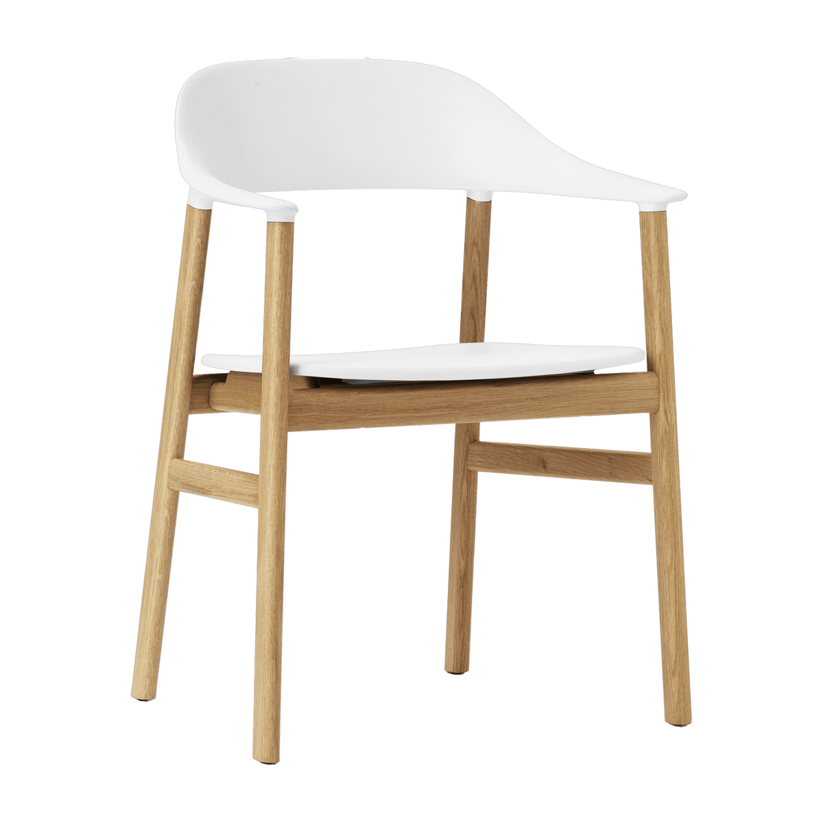 Chaise avec accoudoirs en chêne et polypropylene blanc Herit blanc - Normann Copenhagen - The Cool Republic