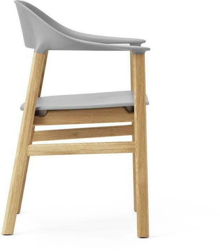 Chaise avec accoudoirs en chêne et polypropylene gris Herit Grey - Normann Copenhagen - The Cool Republic