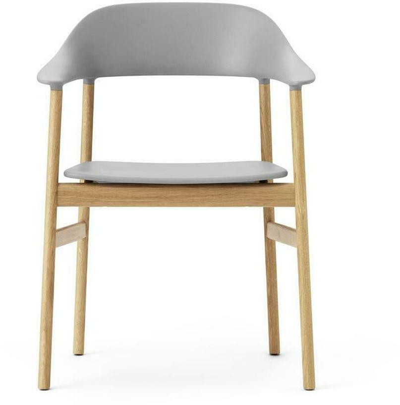 Chaise avec accoudoirs en chêne et polypropylene gris Herit Grey - Normann Copenhagen - The Cool Republic