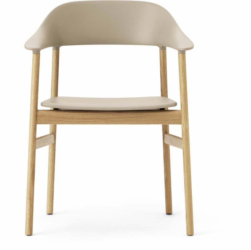 Chaise avec accoudoirs en chêne et polypropylène sable Herit Sand - Normann Copenhagen - The Cool Republic