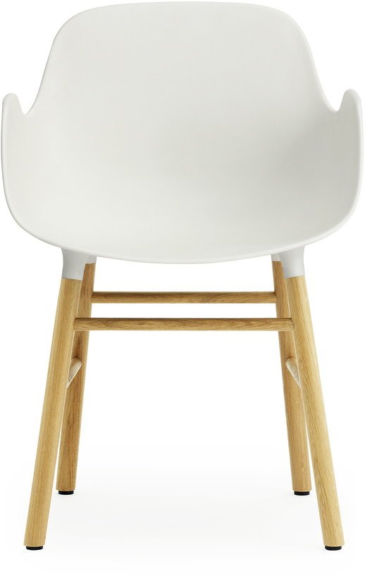 Chaise avec accoudoirs en chêne naturel et pp blanc Form - Normann Copenhagen - The Cool Republic