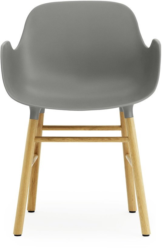 Chaise avec accoudoirs en chêne naturel et pp gris Form - Normann Copenhagen - The Cool Republic