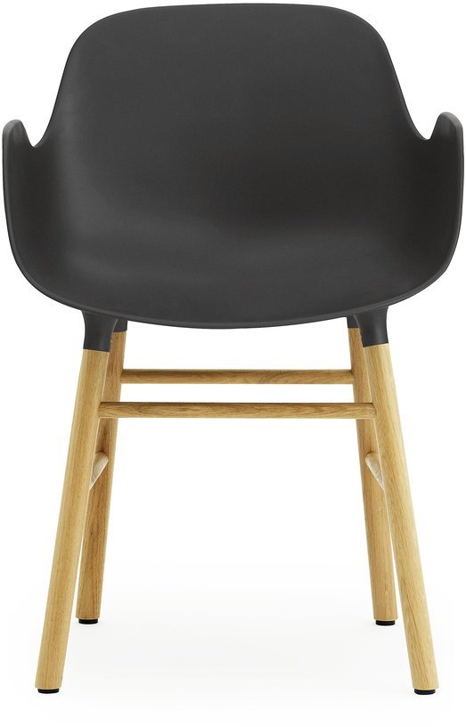Chaise avec accoudoirs en chêne naturel et pp noir Form - Normann Copenhagen - The Cool Republic