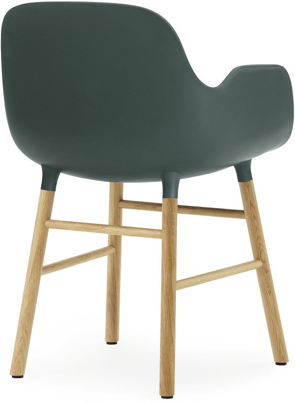 Chaise avec accoudoirs en chêne naturel et pp vert Form - Normann Copenhagen - The Cool Republic