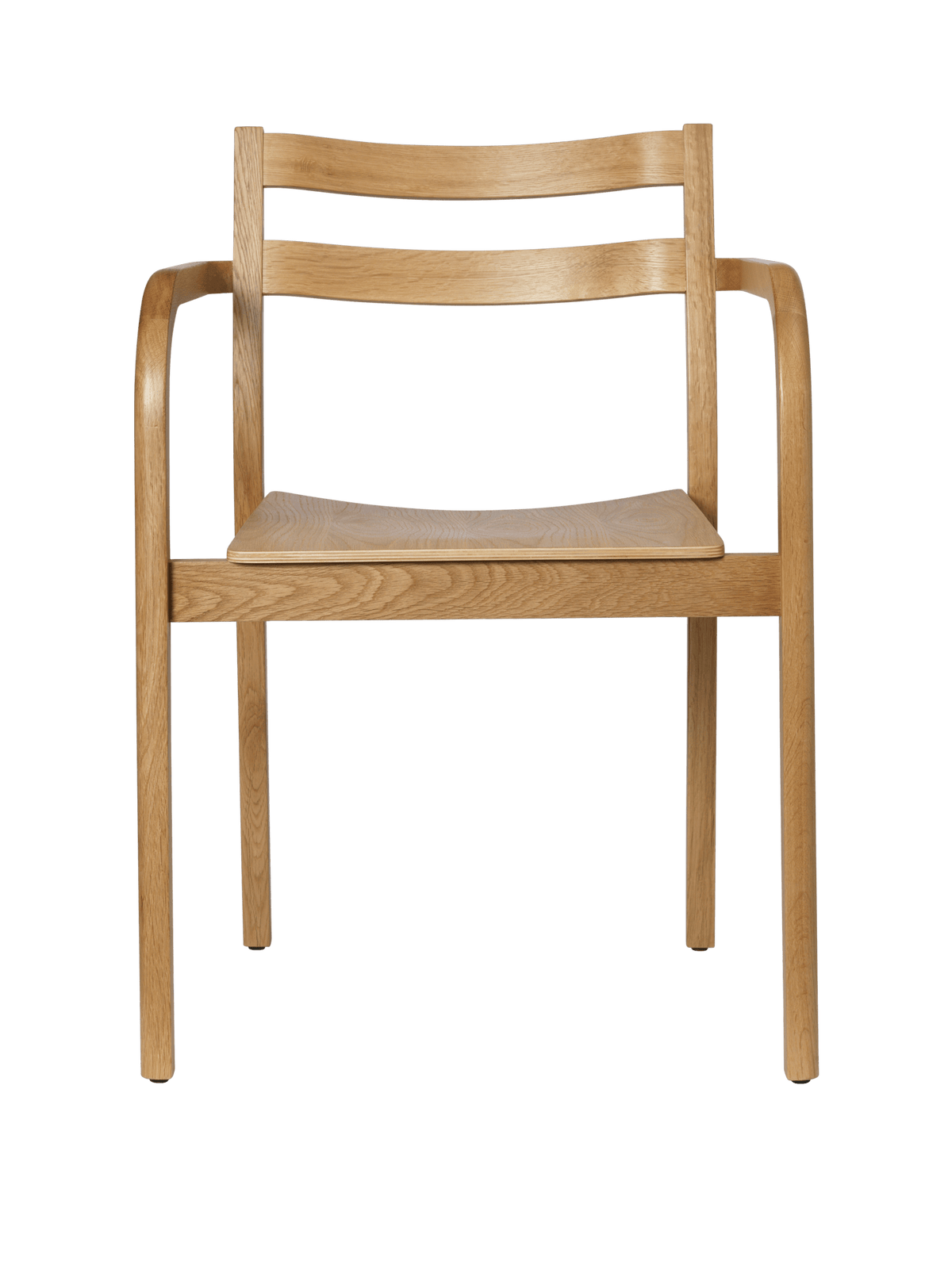 Chaise avec accoudoirs en chêne naturel vernis Boda - Ferm Living - The Cool Republic