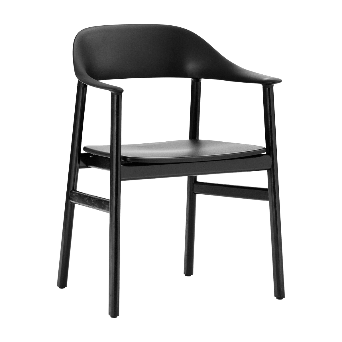Chaise avec accoudoirs en chêne noir et polypropylène noir Herit noir - Normann Copenhagen - The Cool Republic