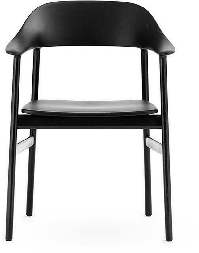 Chaise avec accoudoirs en chêne noir et polypropylène noir Herit noir - Normann Copenhagen - The Cool Republic
