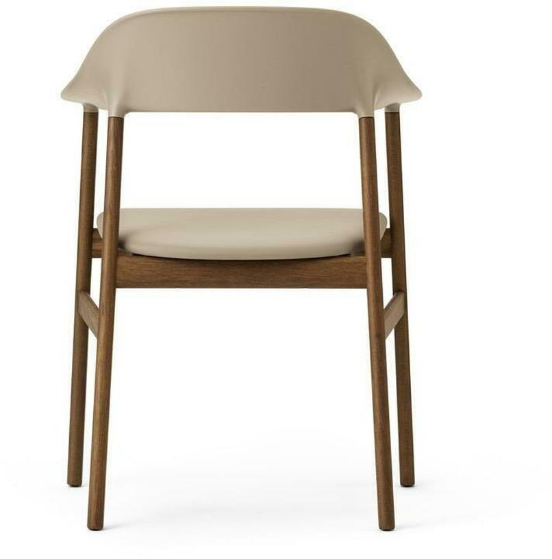 Chaise avec accoudoirs en chêne teinté et cuir sable Herit Spectrum Leather Sand - Normann Copenhagen - The Cool Republic