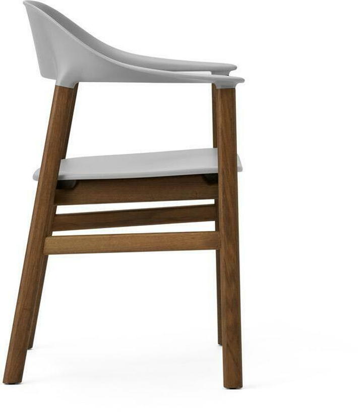 Chaise avec accoudoirs en chêne teinté et polypropylene gris Herit Grey - Normann Copenhagen - The Cool Republic