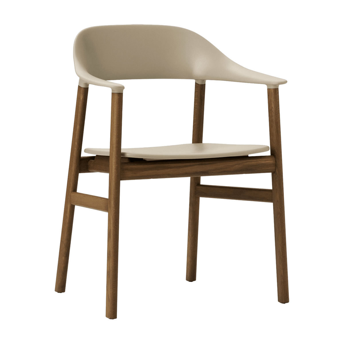 Chaise avec accoudoirs en chêne teinté et polypropylène sable Herit Sand - Normann Copenhagen - The Cool Republic