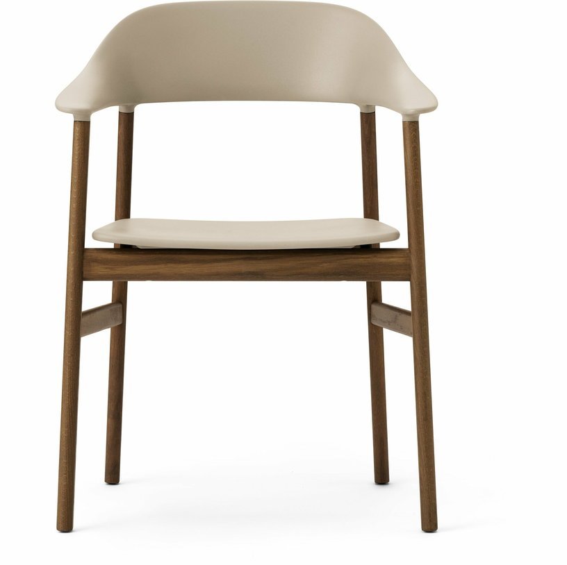 Chaise avec accoudoirs en chêne teinté et polypropylène sable Herit Sand - Normann Copenhagen - The Cool Republic