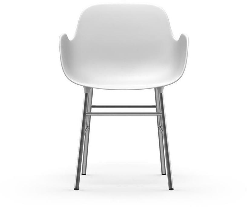 Chaise avec accoudoirs en chrome et pp blanc Form - Normann Copenhagen - The Cool Republic