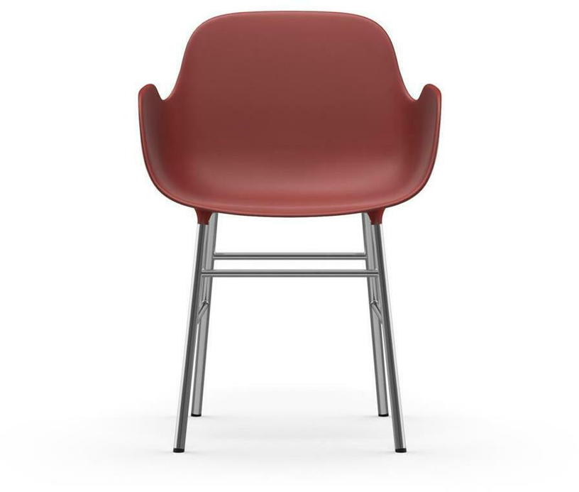 Chaise avec accoudoirs en chrome et pp rouge Form - Normann Copenhagen - The Cool Republic