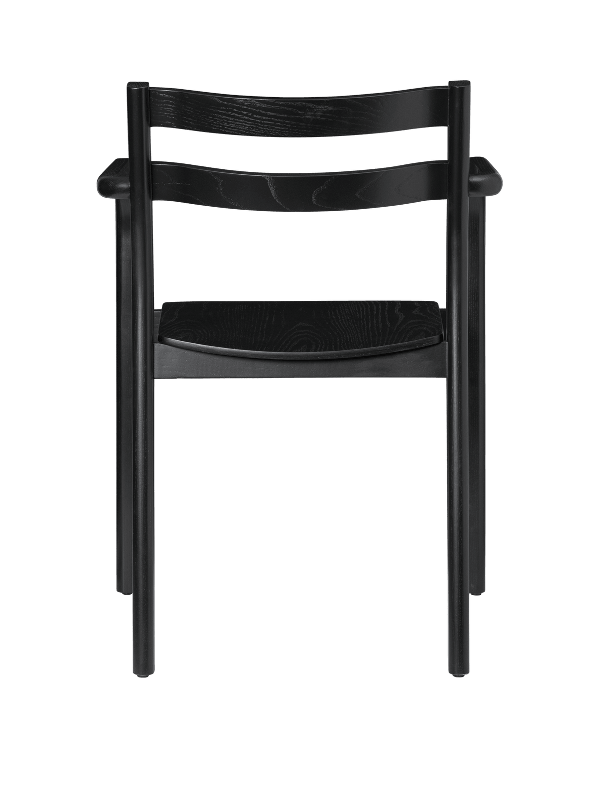 Chaise avec accoudoirs en frêne noir vernis Boda - Ferm Living - The Cool Republic