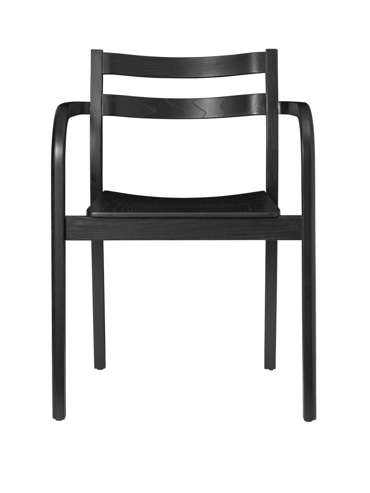Chaise avec accoudoirs en frêne noir vernis Boda - Ferm Living - The Cool Republic
