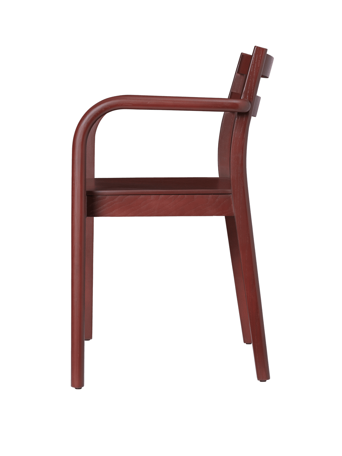 Chaise avec accoudoirs en frêne rouge marron vernis Boda - Ferm Living - The Cool Republic