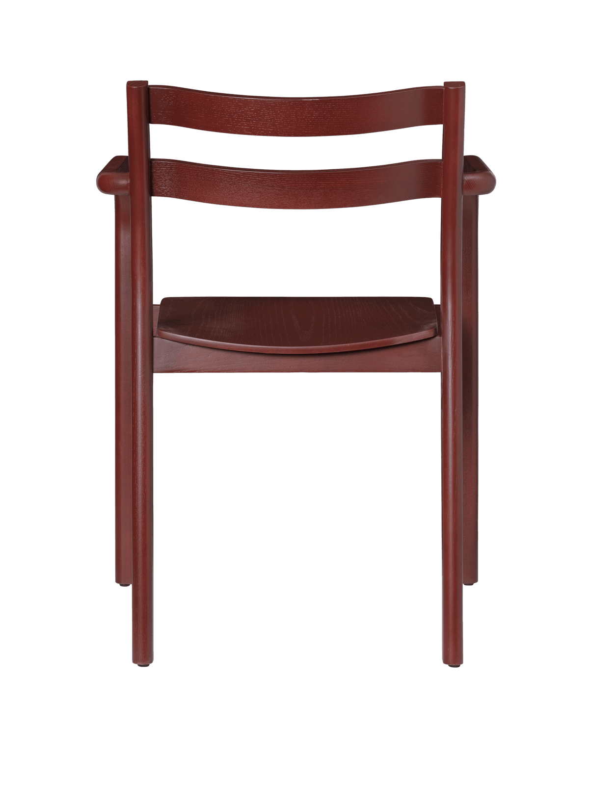 Chaise avec accoudoirs en frêne rouge marron vernis Boda - Ferm Living - The Cool Republic