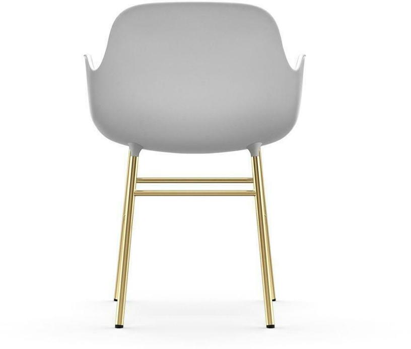 Chaise avec accoudoirs en laiton et pp blanc Form - Normann Copenhagen - The Cool Republic