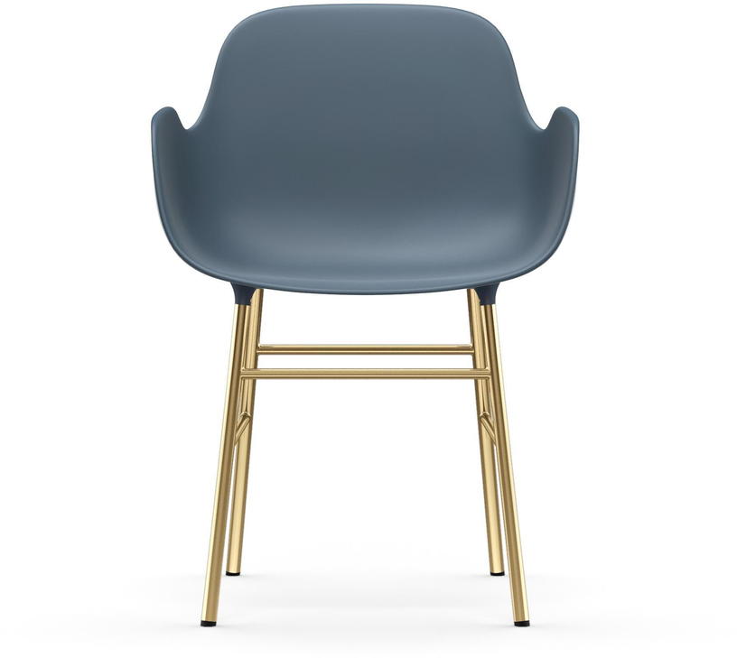 Chaise avec accoudoirs en laiton et pp bleu Form - Normann Copenhagen - The Cool Republic