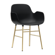 Chaise avec accoudoirs en laiton et pp noir Form - Normann Copenhagen - The Cool Republic